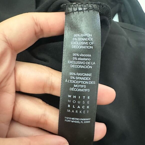 White House Black Market Long Sleeve Ball Chain Long Sleeve Tee‎ Round Neck XXS - Picture 8 of 11